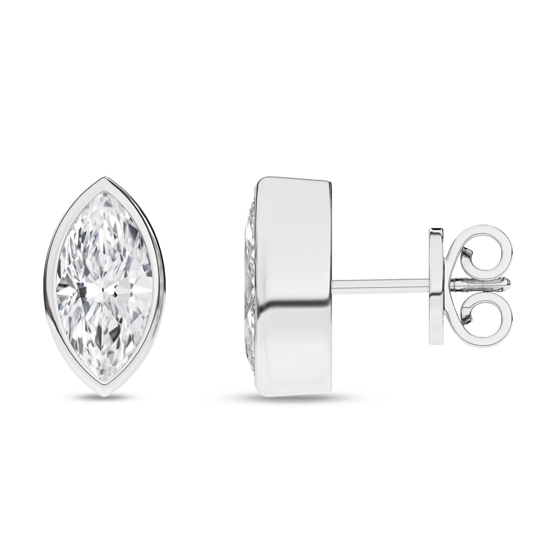 14K White Gold Lab Grown Diamond Stud Earrings