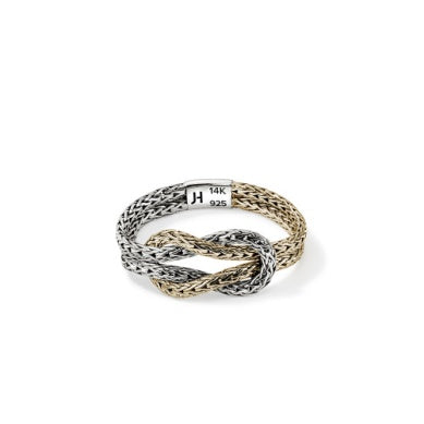 Sterling Silver Two Tone Love Knot Ring