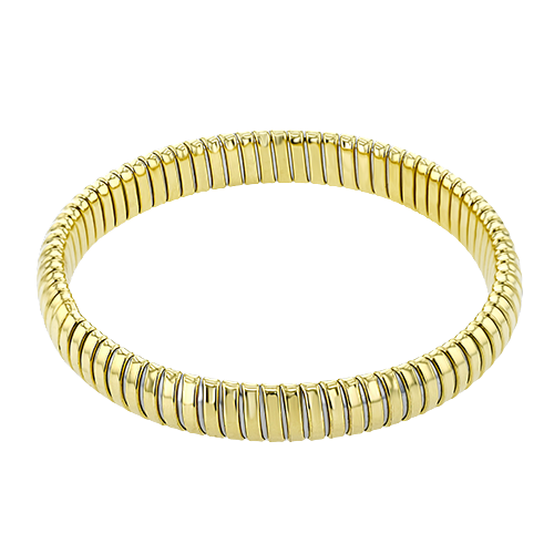 Ladies 18K Yellow Gold Stretch Bracelet