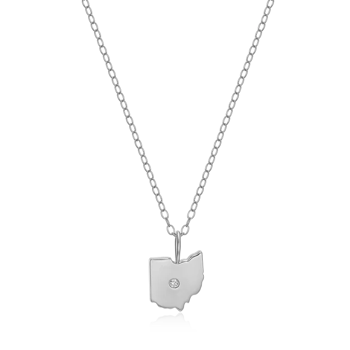 Sterling Silver Lab Grown Diamond Drop Pendant