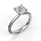 14K White Gold Solitaire Engagement Ring