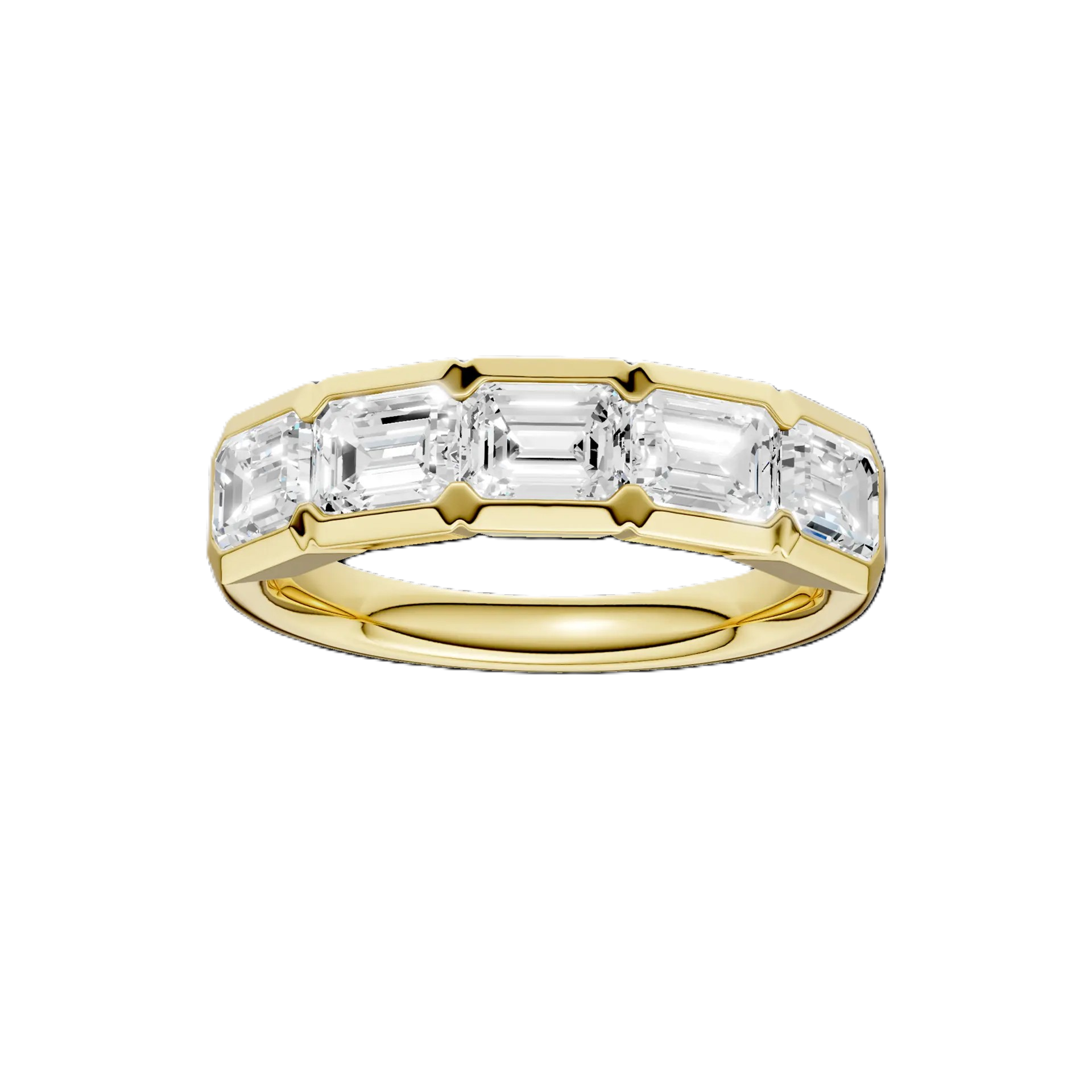 14K Yellow Gold Lab Grown Diamond Contemporary Ring
