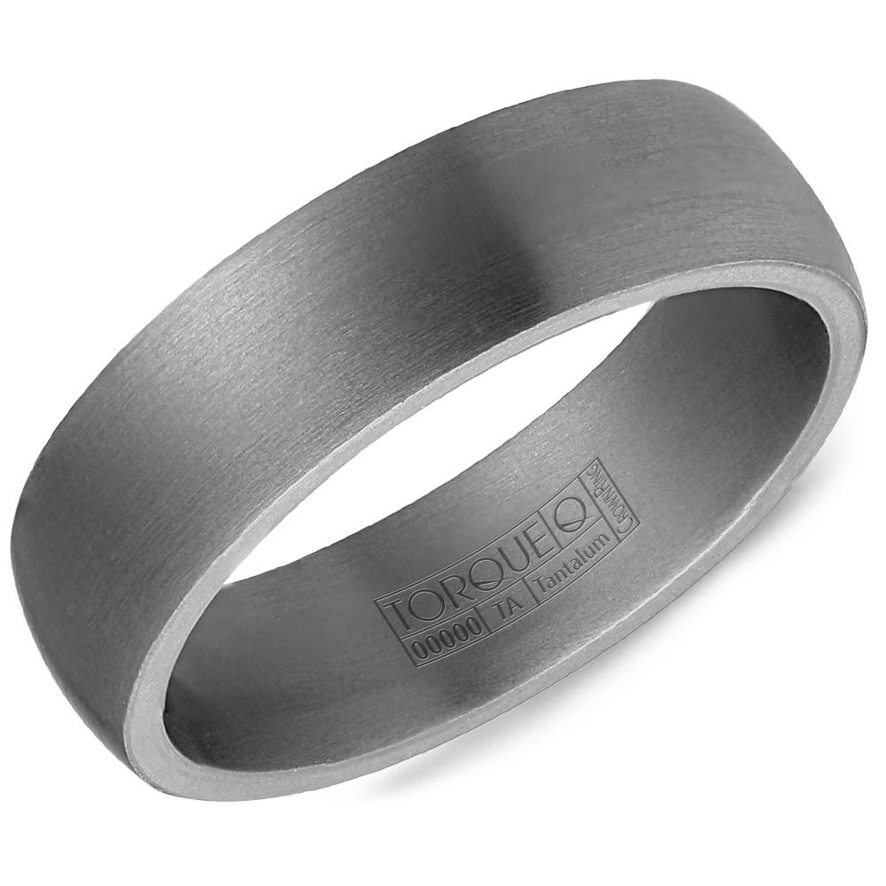 Men's Tantalum Gray Sandpaper 6mm Band