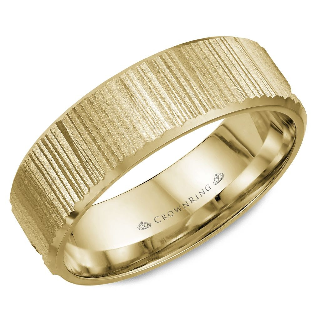 Men's 14K Yellow Gold Sandblast 6mm Band