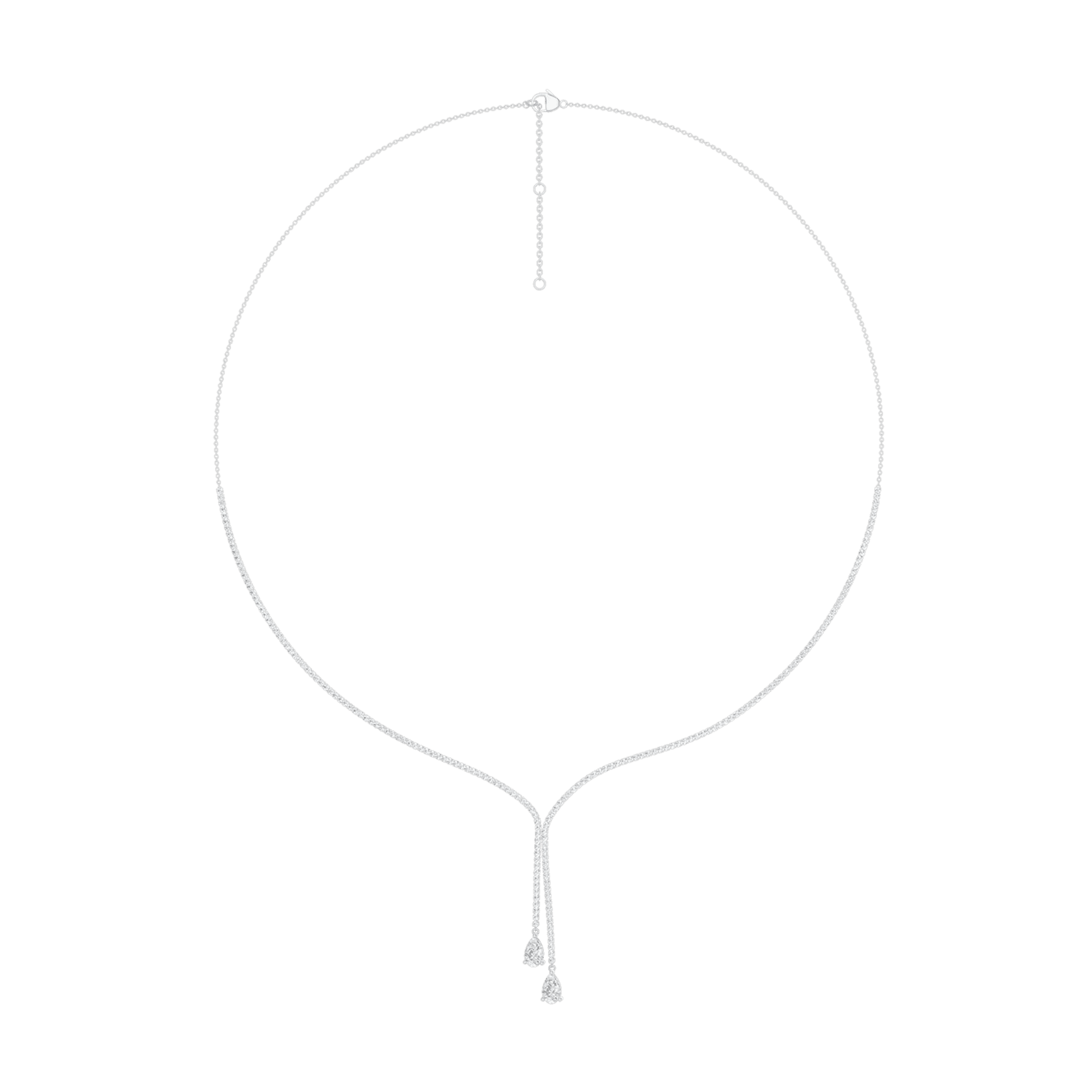 14K White Gold Lab Grown Diamond Lariat