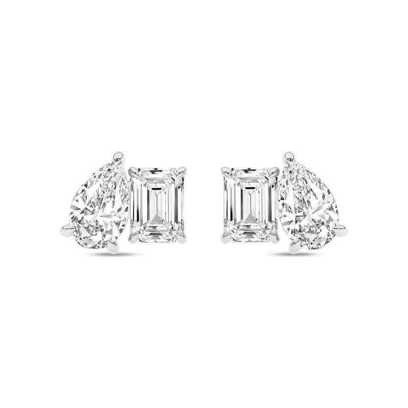 14K White Gold Lab Grown Diamond Stud Earrings