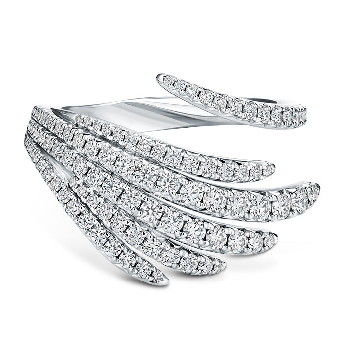 18K White Gold Diamond Contemporary Ring