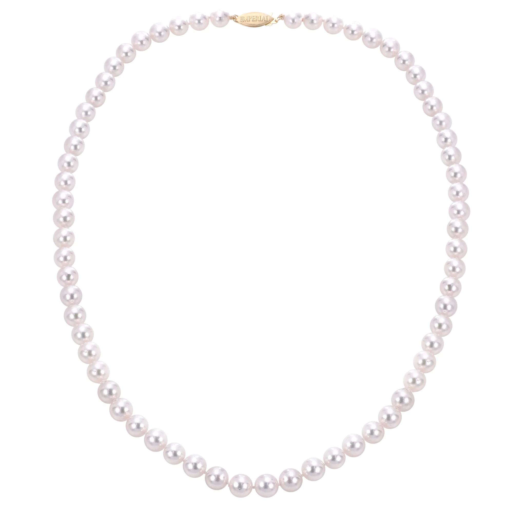 14K Yellow Gold Pearl Necklace