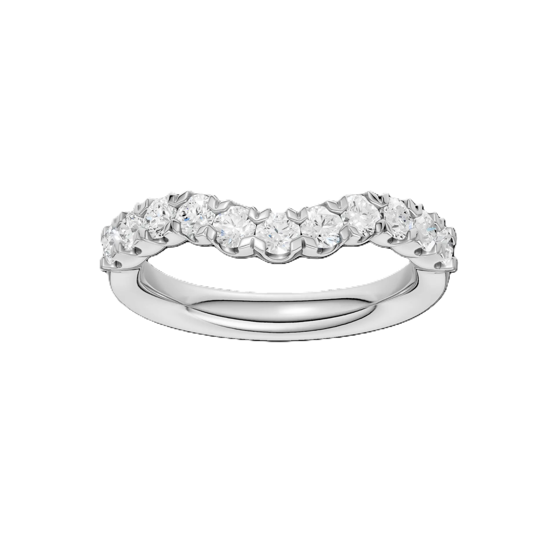 14K White Gold Women's Lab Grown Diamond Wedding Band