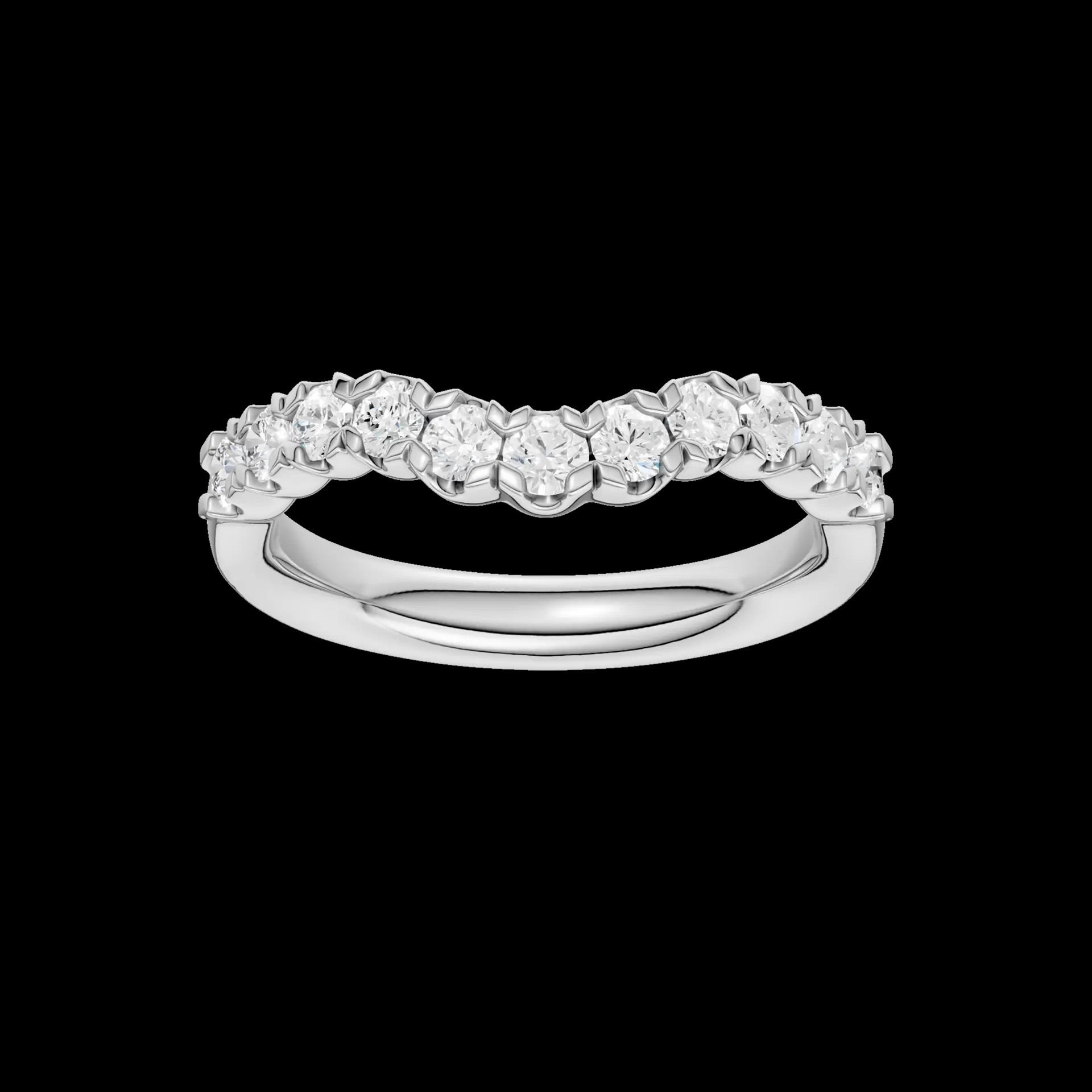 14K White Gold Women's Lab Grown Diamond Wedding Band