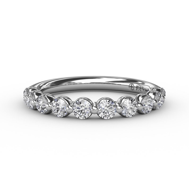 Women's 14K White Gold Diamond Prong Set Band