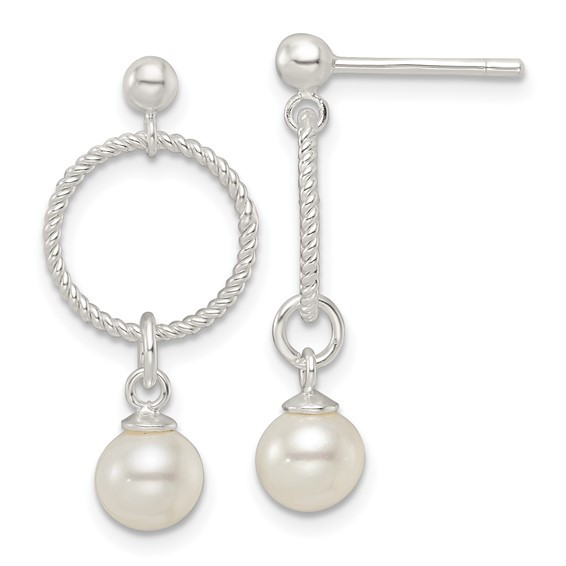 Sterling Silver Pearl Drop Earrings