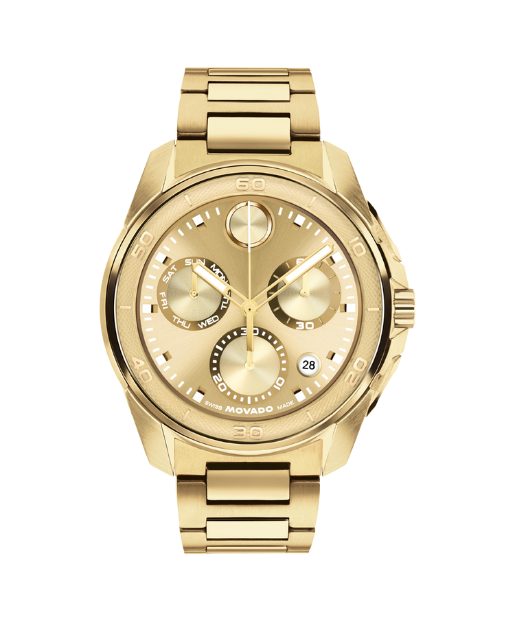 Men's Yellow Stainless Steel Chronograph Watch