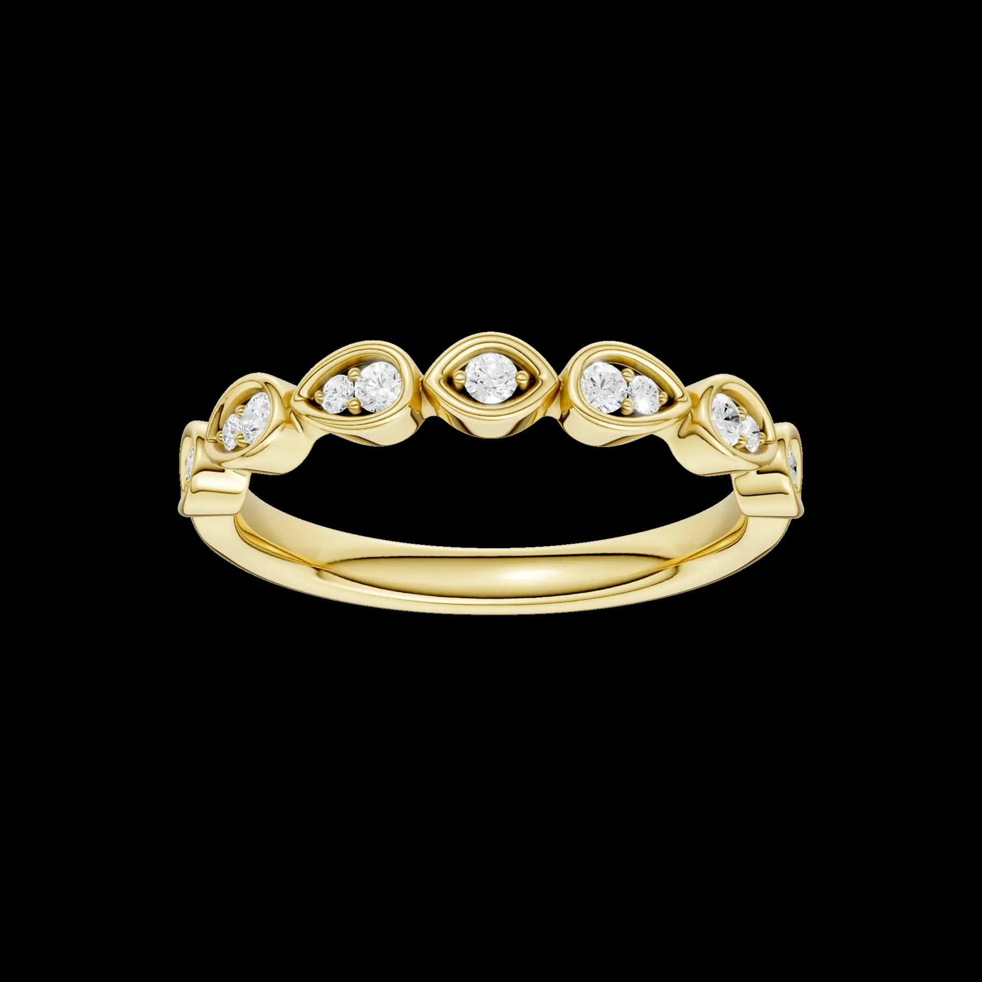 14K Yellow Gold Women's Lab Grown Diamond Wedding Band