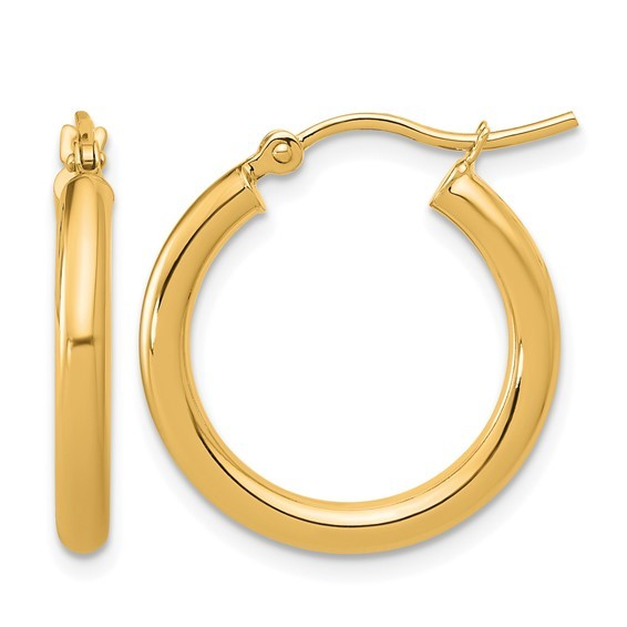 14K Yellow Gold Hoop Earrings