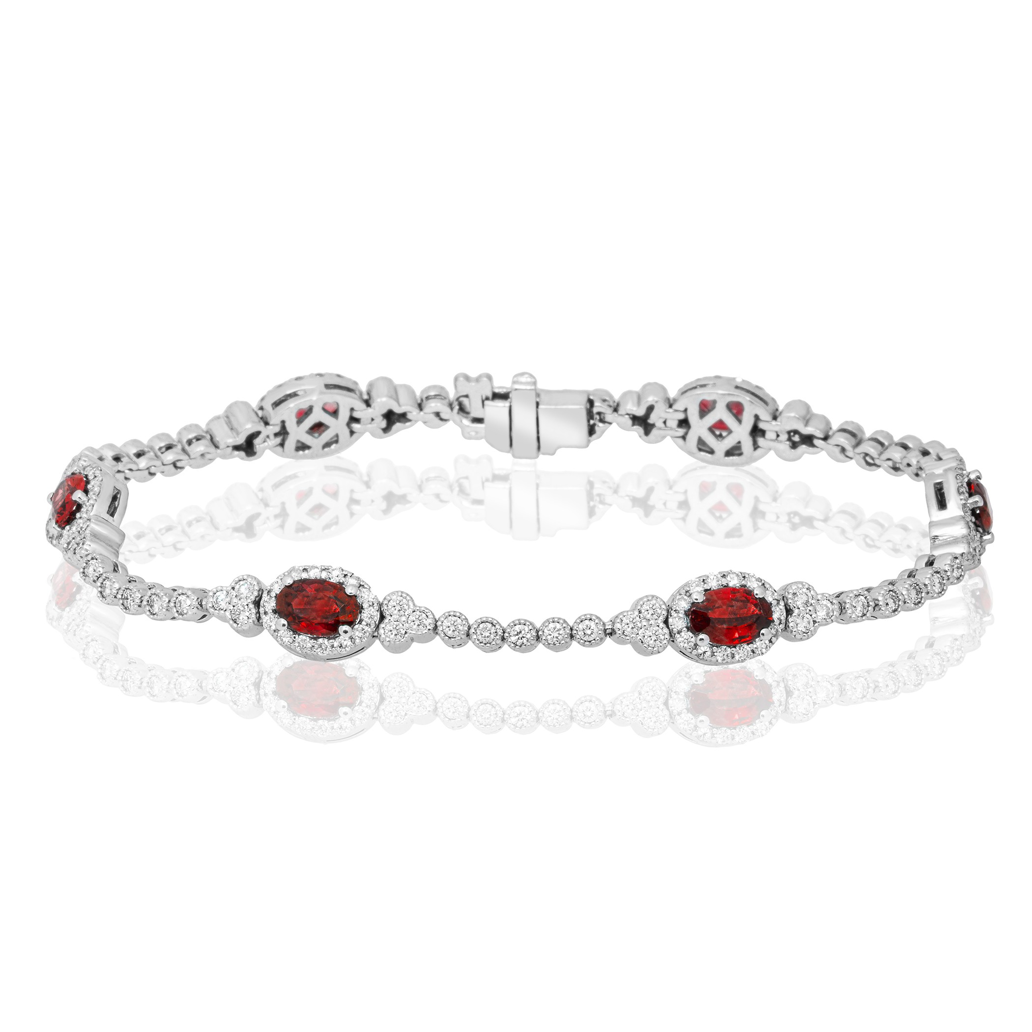 Women's 14K White Gold Ruby Tennis Bracelet