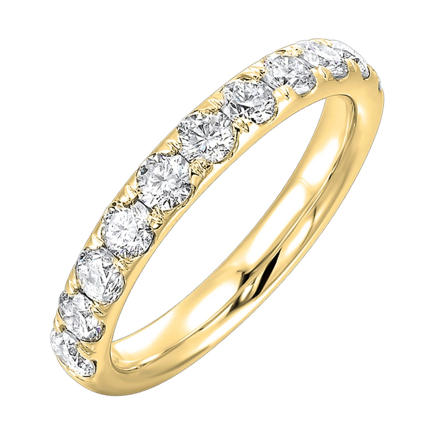 14K Yellow Gold Women's Lab Grown Diamond Wedding Band