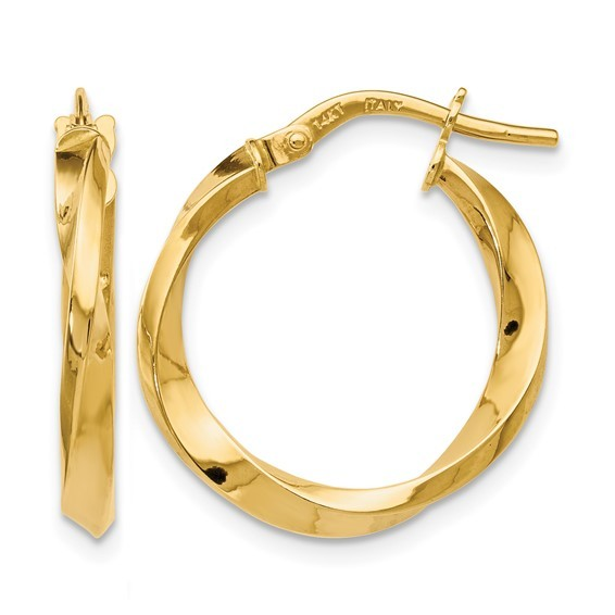 14K Yellow Gold Hoop Earrings