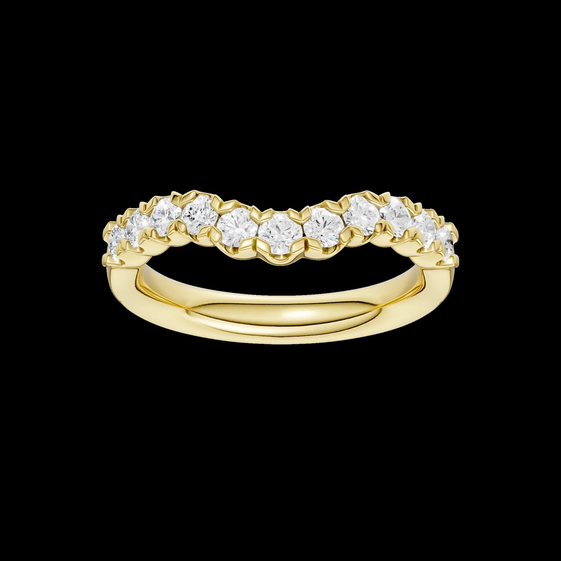 14K Yellow Gold Women's Lab Grown Diamond Wedding Band
