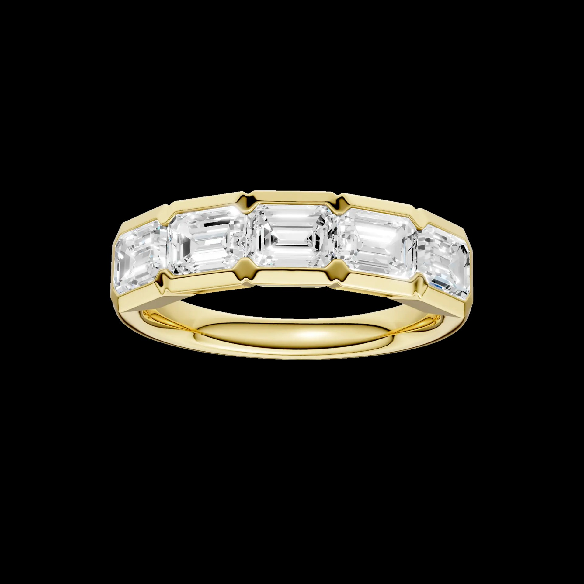 14K Yellow Gold Lab Grown Diamond Contemporary Ring