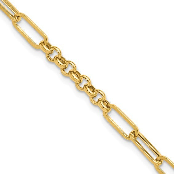 14K Yellow Gold Fancy Link Bracelet