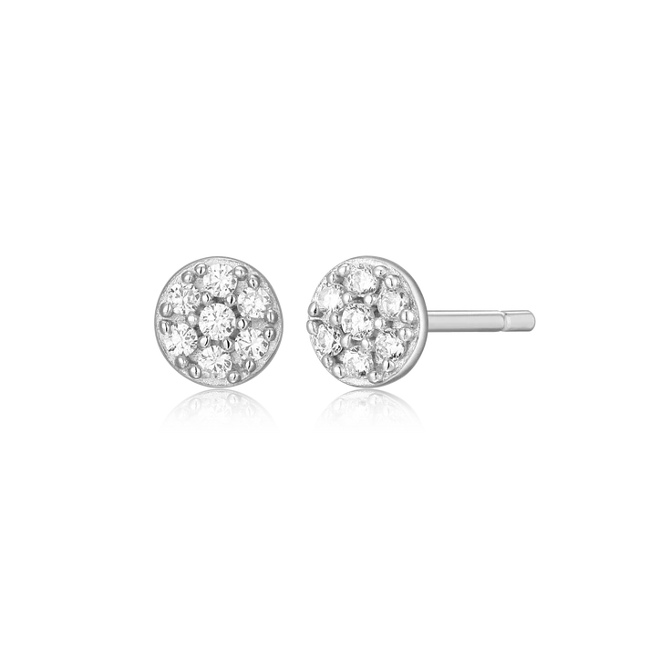 Sterling Silver Lab Grown Diamond Stud Earrings