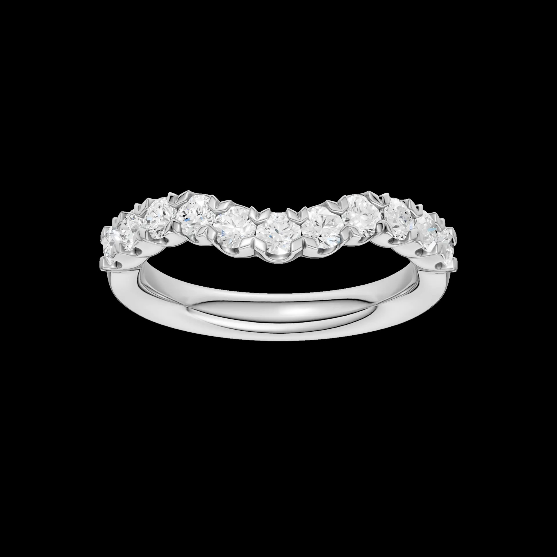 14K White Gold Women's Lab Grown Diamond Wedding Band