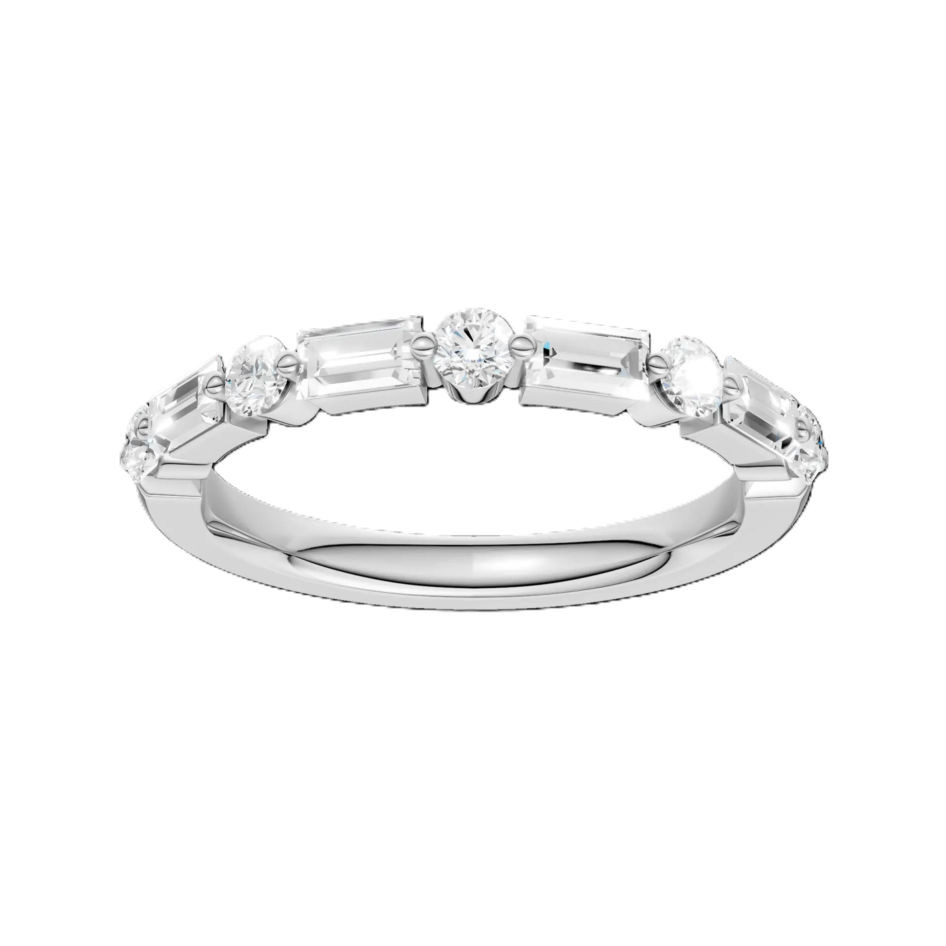 14K White Gold Lab Grown Diamond Stackable Ring