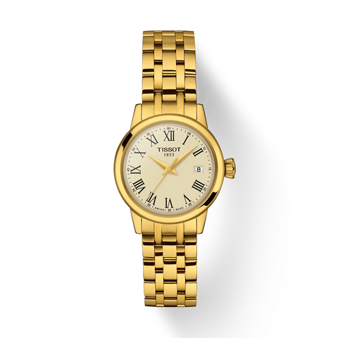 tissot gold dress watch Women's Yellow Gold Stainless Steel Dress Watch