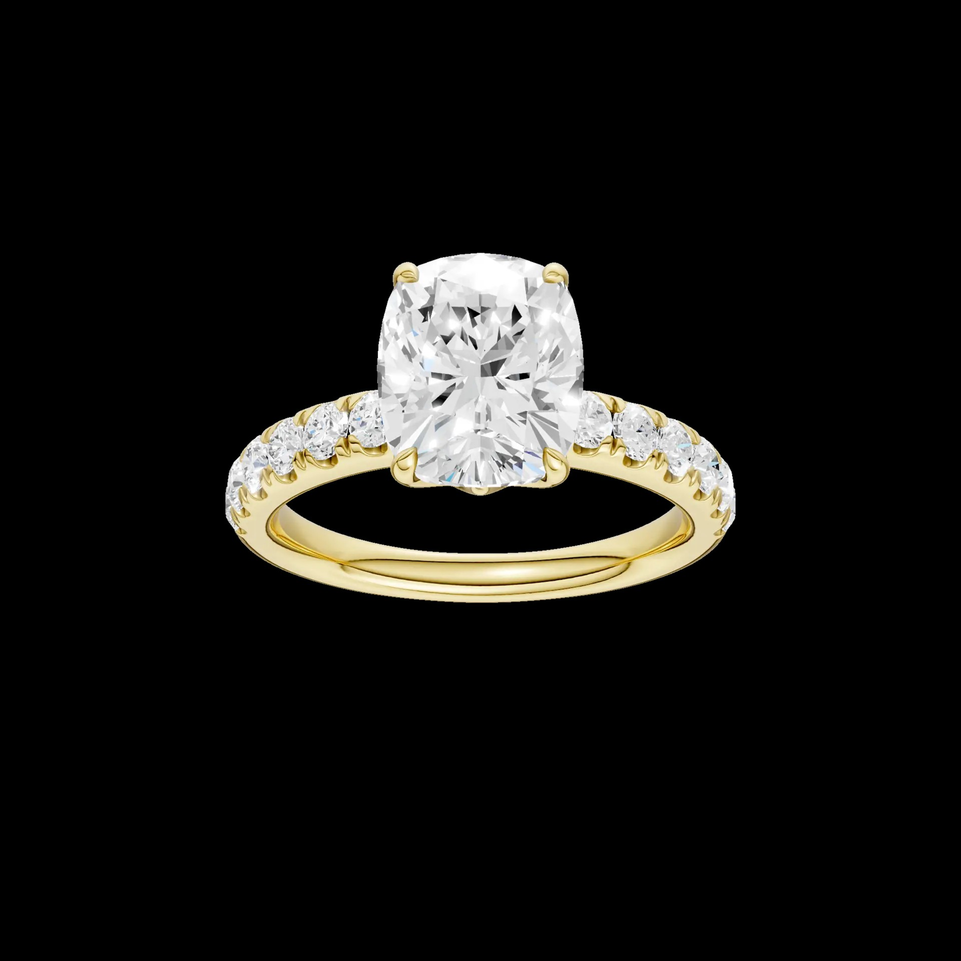 14K Yellow Gold Lab Grown Diamond Classic Engagement Ring