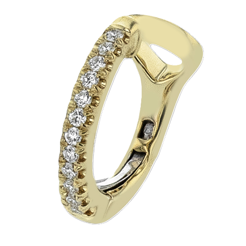 18K Yellow Gold Diamond Hoop Earrings