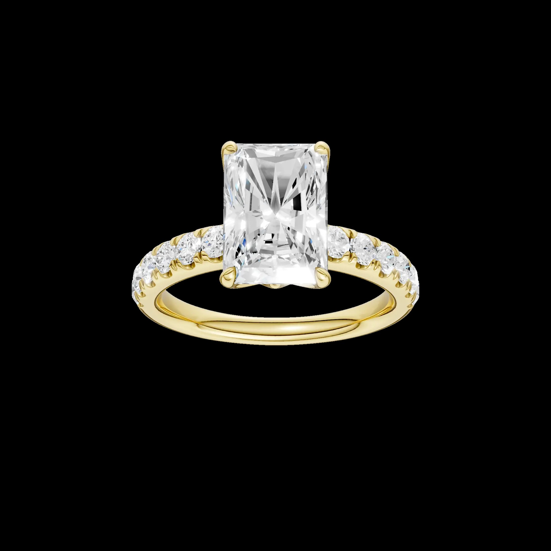 14K Yellow Gold Lab Grown Diamond Classic Engagement Ring
