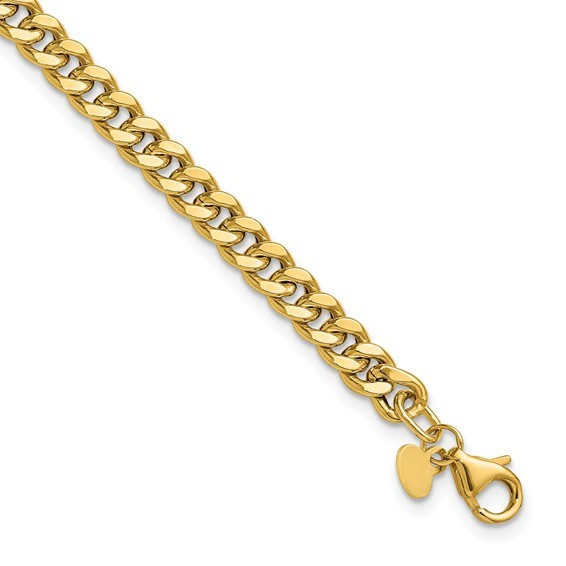 14K Polished Yellow Gold Curb Bracelet