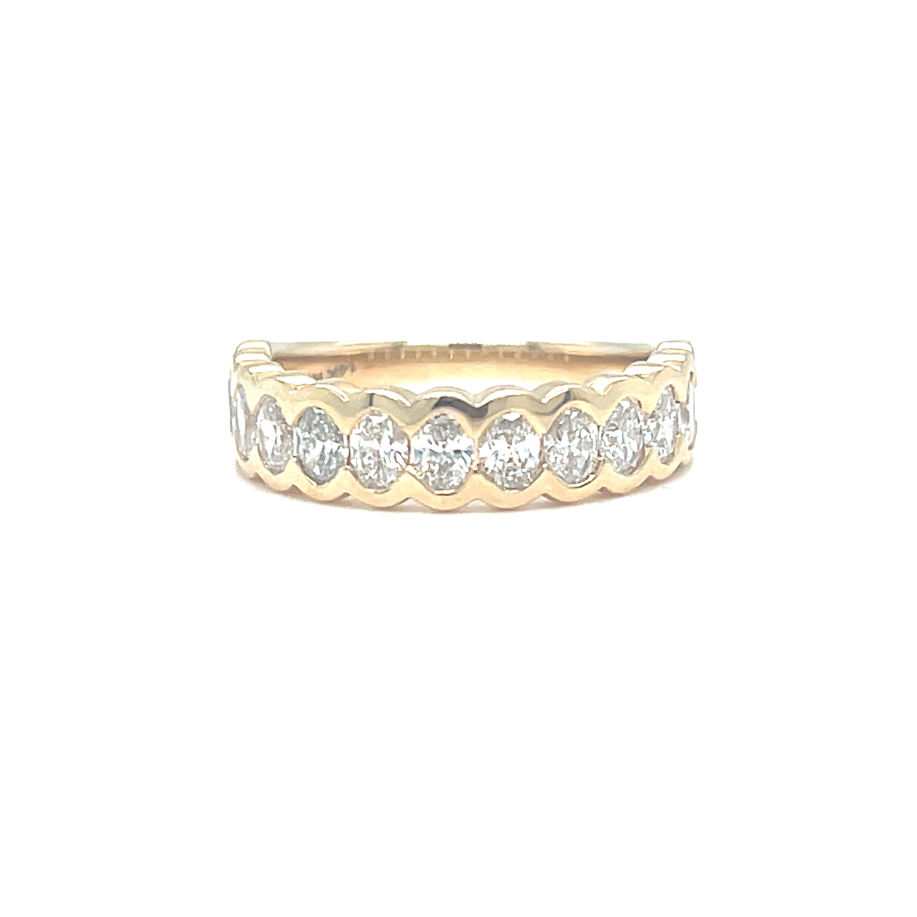 14K Yellow Gold Lab Grown Diamond Wedding Band